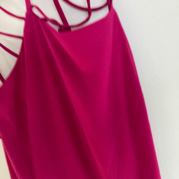 Strapless Magenta Maxi Dress - Picture 4 of 5